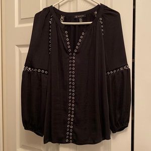 INC size large black blouse, v neck